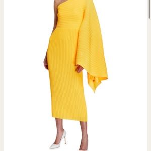 Solace London Yellow One Shoulder Dress- Sold Out Online